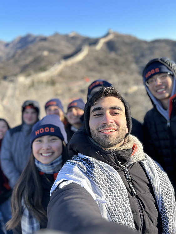 UVA students at the Great Wall of China
