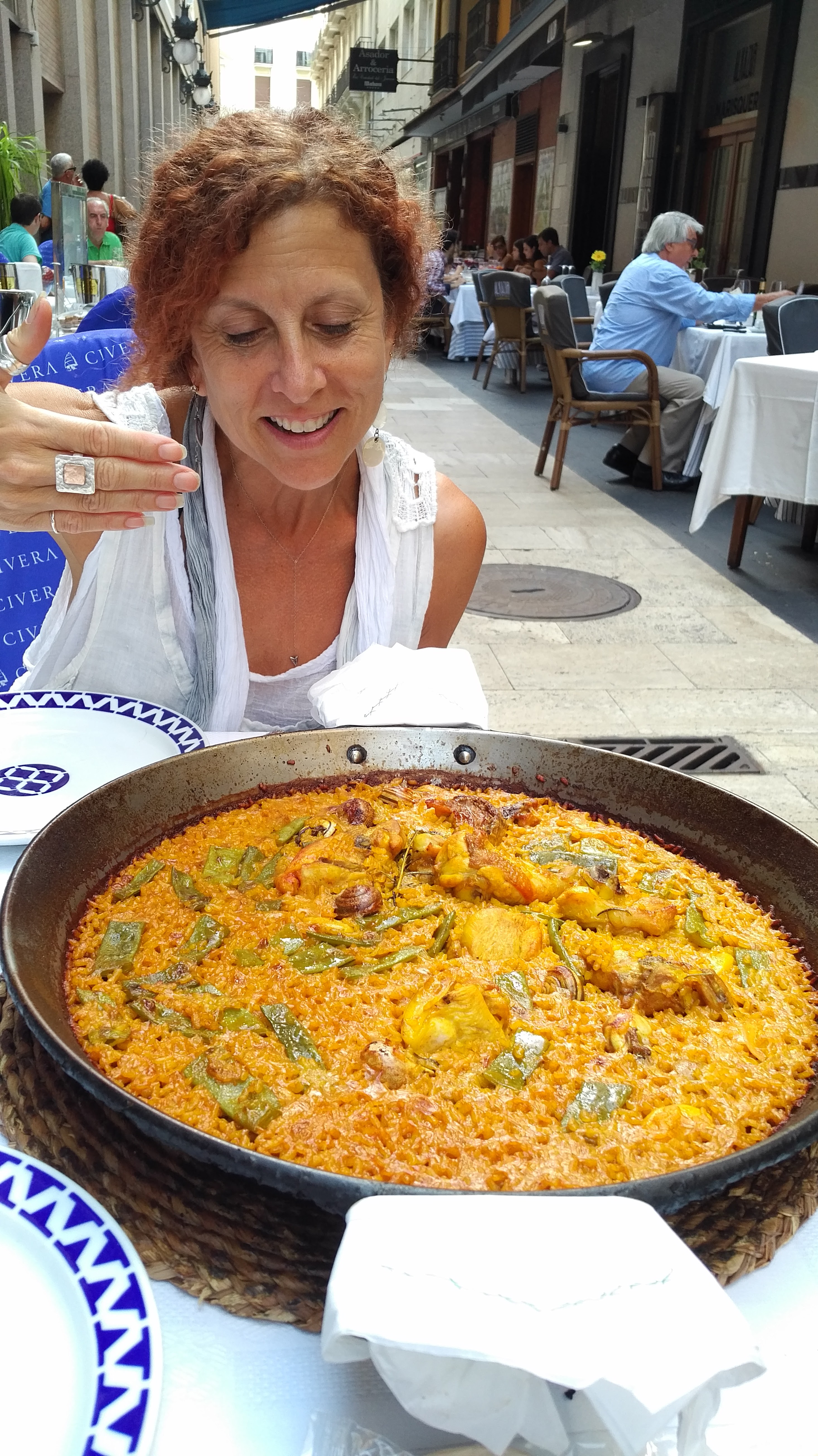 Buster with paella
