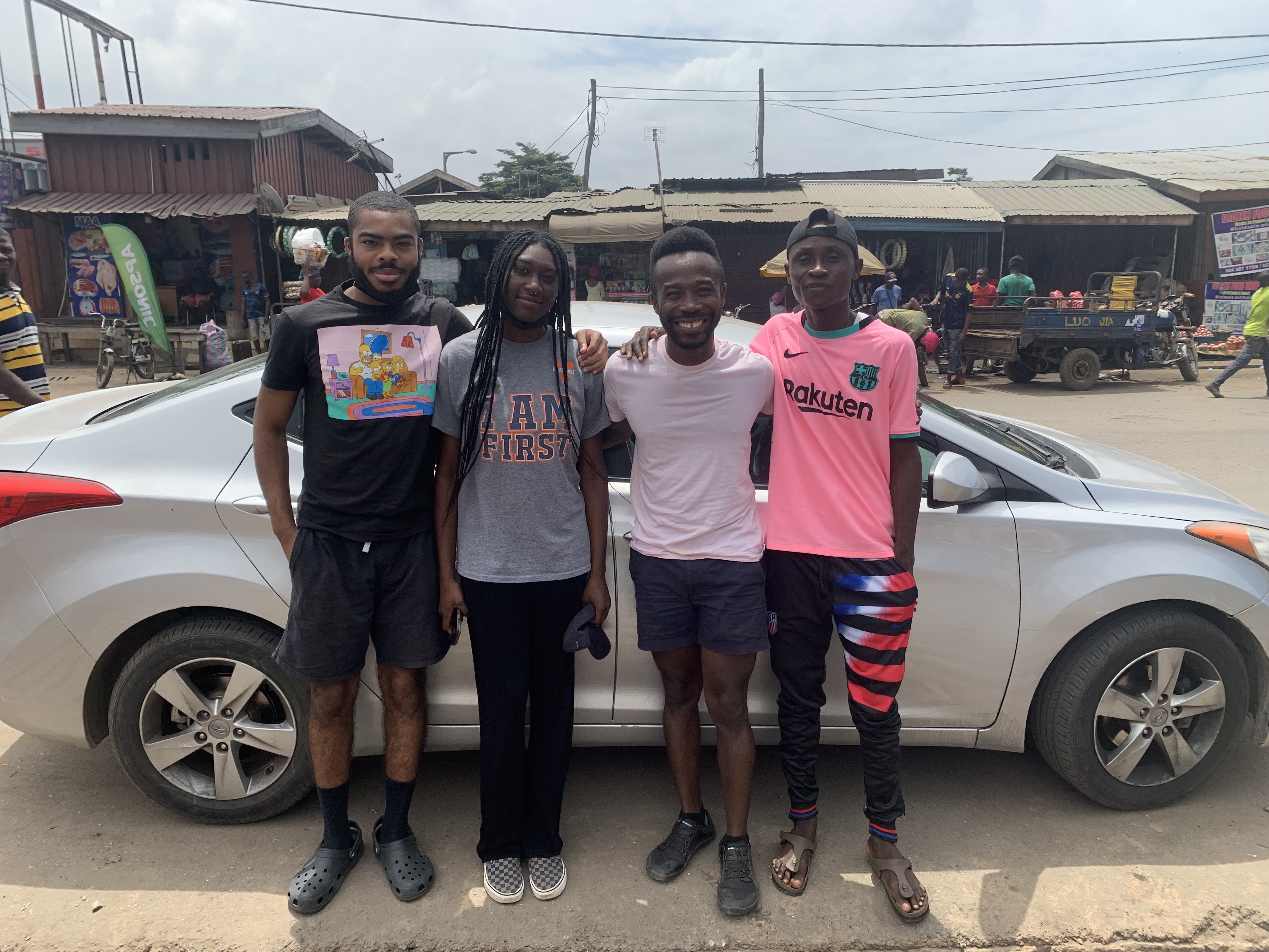 Busch, Robertson, and Otu with E-Waste Worker Mohammed Zakaria