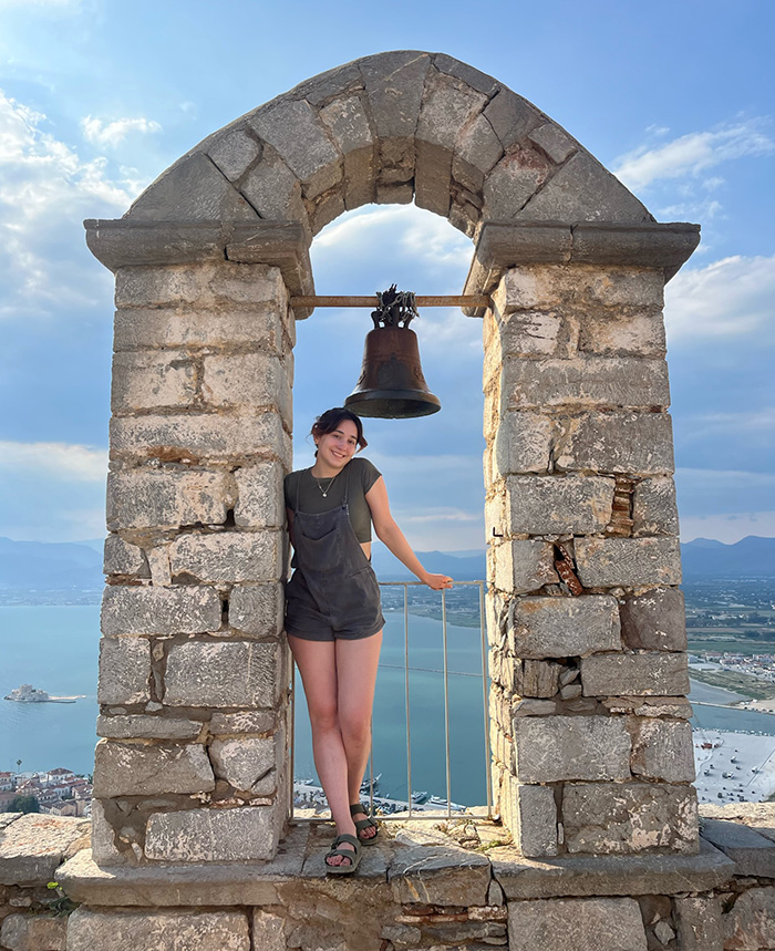 Stepheney Odom-Thomas in Greece during her Study Abroad
