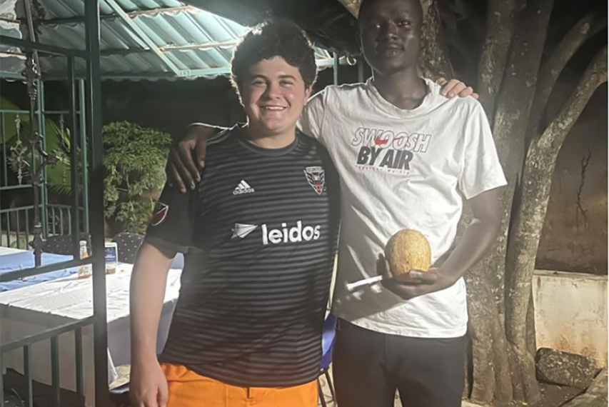 Ben Ross with his Kenyan friend Pwani