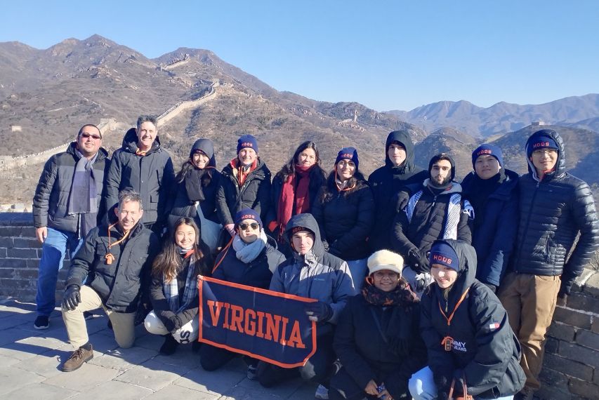 UVA students at the Great Wall