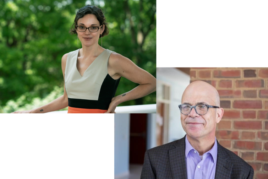 Staggered headshots of Allison Bigelow and Rafael Alvarado