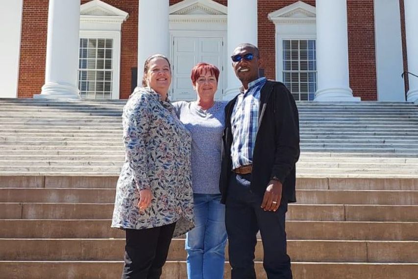 Magwalivha and Swanepoel with Professor Janse van Vuuren (UFS)