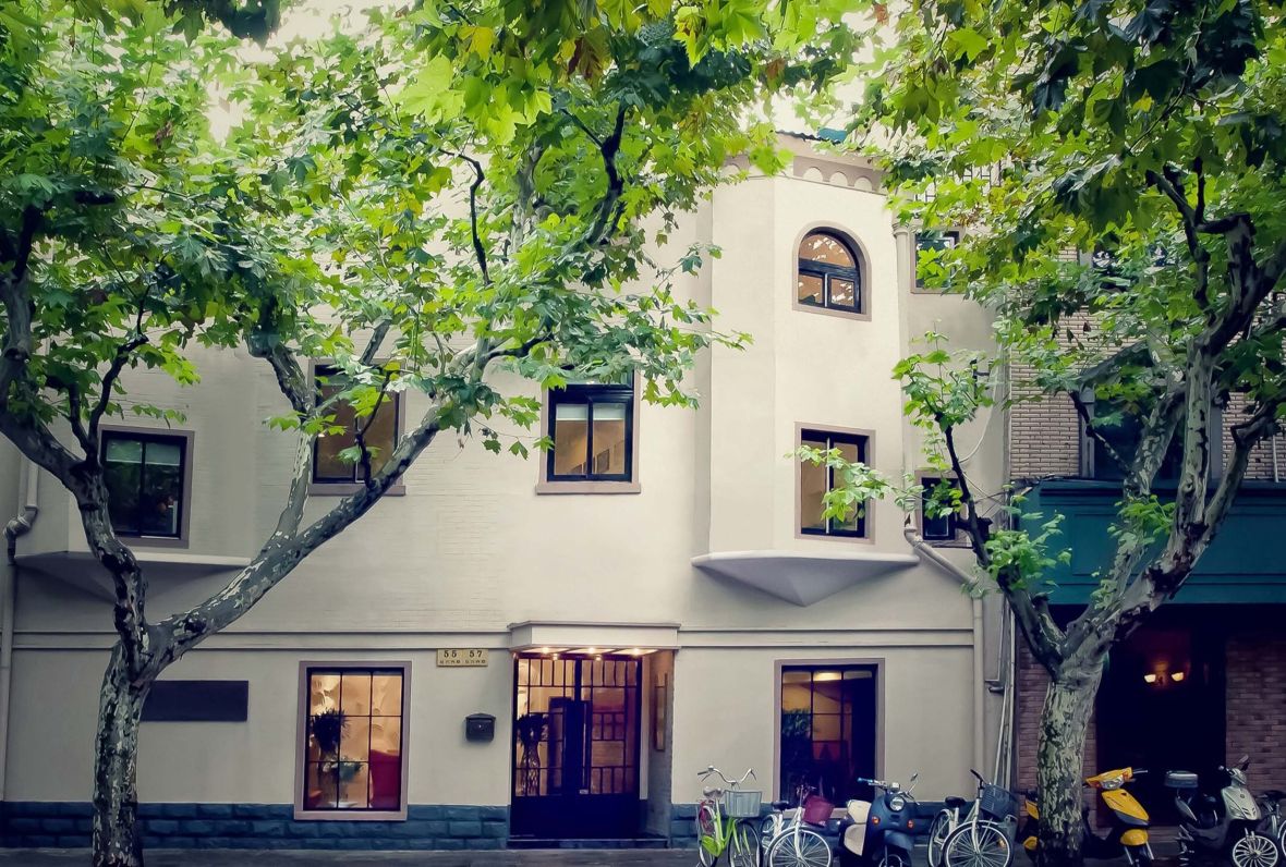 The UVA China Office, located on the first floor of this building in the Xuhui District of Shanghai.