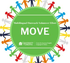 MOVE logo with many people holding hands around a green circle
